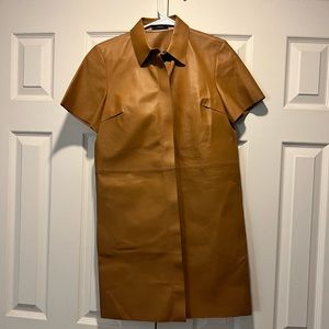 Theory leather shirt dress EUC